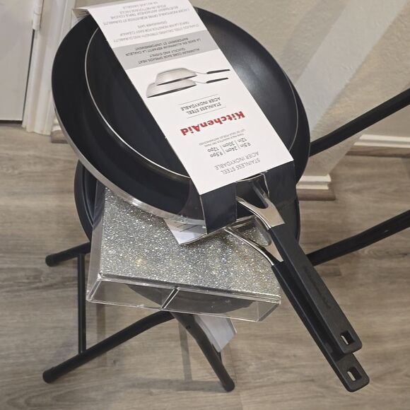 KitchenAid Stainless Steel Non-Stick Frying Pan/Skillet Cookware Set - Picture 16 of 16